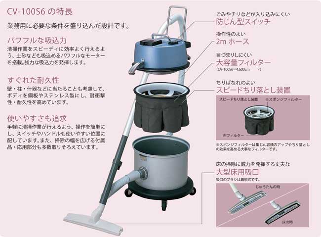 業務用掃除機 日立CV-100S6【クリーンショップ】