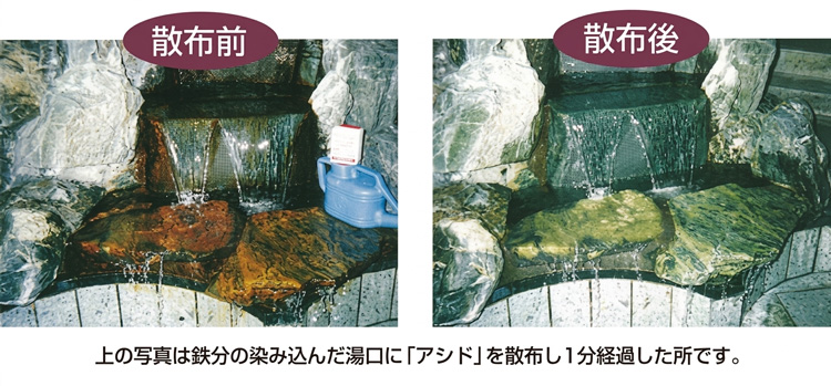 アシド散布前/散布後比較写真